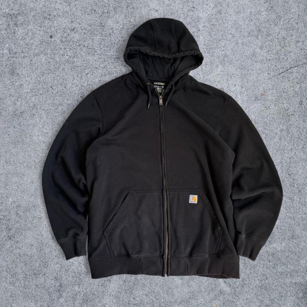 Carhartt Rain Defender Paxton Heavyweight Full Zip Hoodie Black